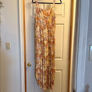 SO Floral Maxi Dress - Orange and Cream